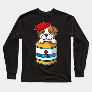 Adorable Dog Antidepressant Pets Fix Depression Long Sleeve T-Shirt